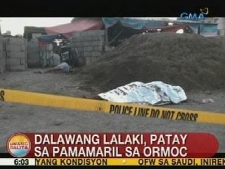 UB: 2 lalaki, patay sa pamamaril sa Ormoc City