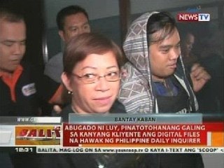 Abugado ni Luy, pinatotohanang galing sa kanyang kliyente ang digital files na hawak ng PDI