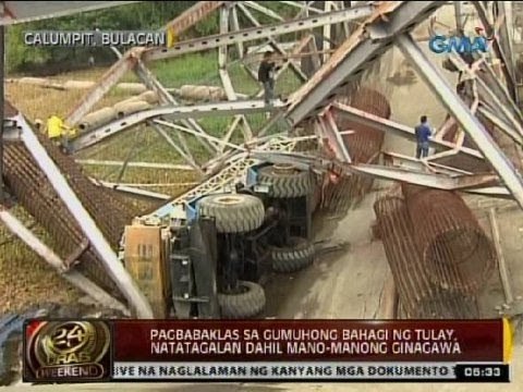 Pagbabaklas sa gumuhong bahagi ng tulay, natatagalan dahil mano-manong ginagawa