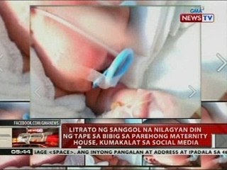 Litrato ng sanggol na nilagyan din ng tape sa bibig, kumakalat sa social media