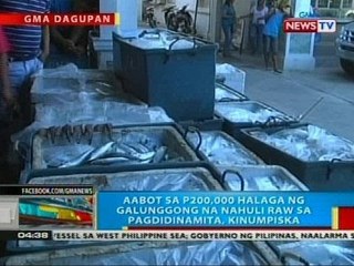 Aabot sa P200,000 halaga ng galunggong na nahuli raw sa pagdidinamita, kinumpiska sa Dagupan City