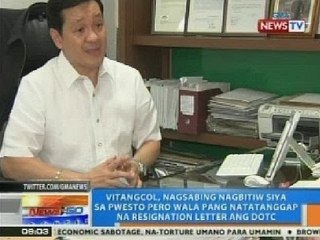 NTG: Al Vitangcol III, tinanggal na bilang general manager ng MRT