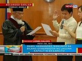 Ramil Hernandez, nanumpa na bilang gobernador ng Laguna kapalit ni ER Ejercito