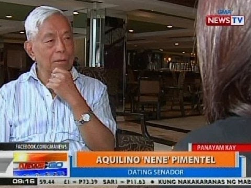 NTG: Panayam kay ex-Sen. Nene Pimentel kaugnay sa extended affidavit ni Napoles