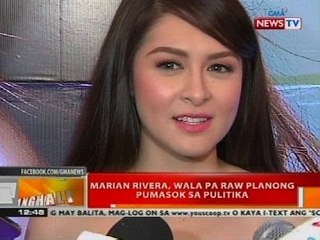 BT: Marian Rivera, wala pa raw planong pumasok sa pulitika