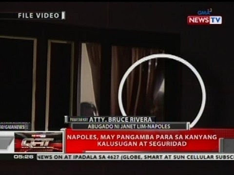 QRT: Napoles, nakatakda nang ilipat sa Fort Sto, Domingo mula sa Ospital ng Makati