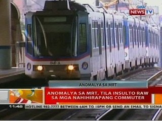 BT: Anomalya sa MRT, tila insulto raw sa mga nahihirapang commuter