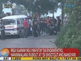 UB:   Mga kaanak ng 8 napatay sa engkwentro sa Cavite, naniniwalang rubout ang nangyari