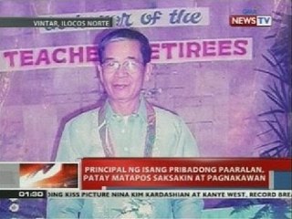 Principal ng isang pribadong paaaralan, patay matapos saksakin at pagnakawan