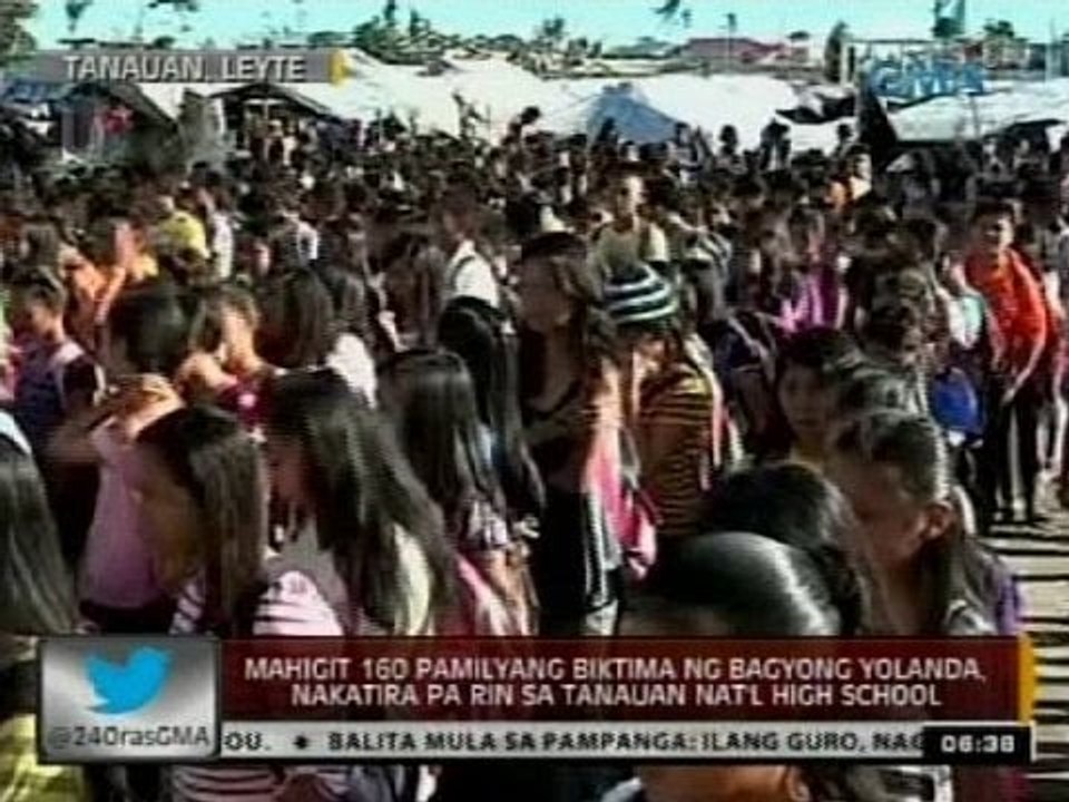 Mahigit 160 pamilyang biktima ng bagyong Yolanda, nakatira pa rin sa Tanauan National High School