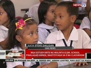 Mga estudyante ng Malinta Elem. School Pinalagad Annex, nagtitiyaga sa 9 na classroom
