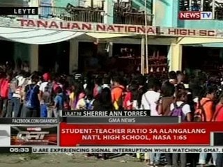 Mahigit 1,000 estudyante, siksikan sa 23 classroom sa Tanauan Nat'l High School