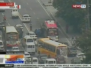 NTG: Bus at SUV, nagbanggaan sa EDSA-NIA