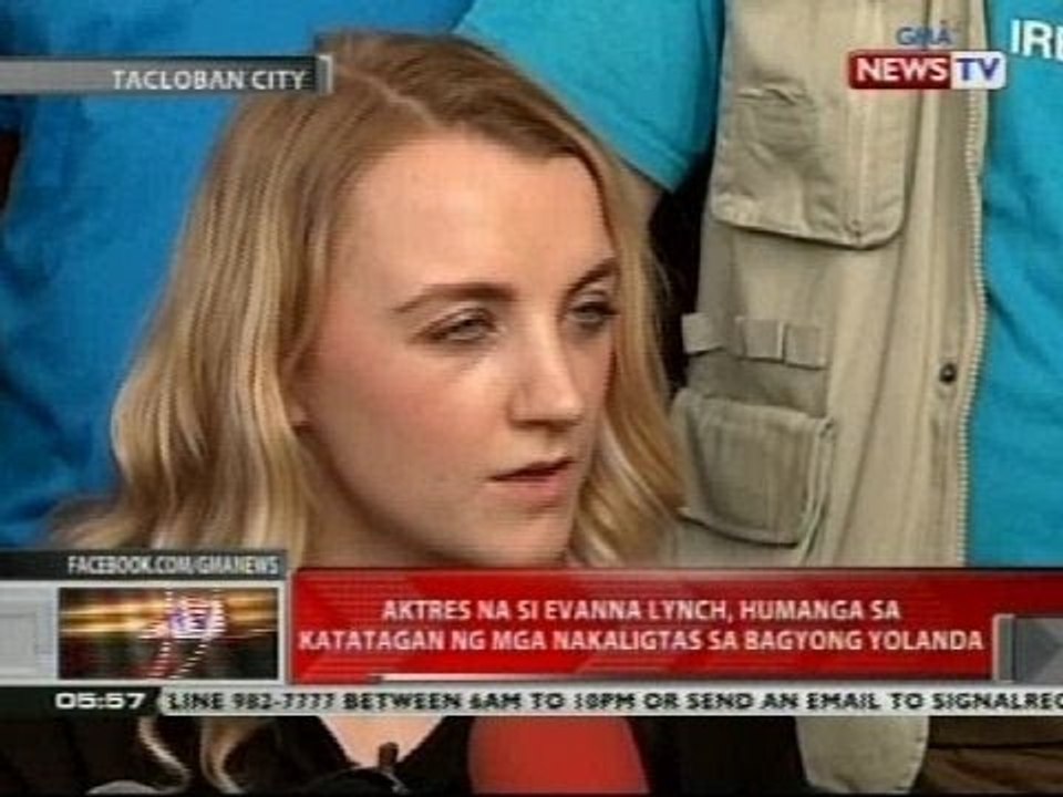 QRT: Aktres na si Evanna Lynch, humanga sa katatagan ng mga nakaligtas sa Bagyong Yolanda