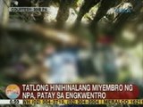 UB: 3 hinihinalang miyembro ng NPA, patay sa engkwentro sa Surigao del Norte