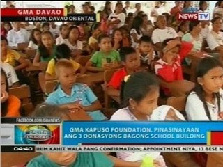 GMA Kapuso Foundation pinasinayaan ang 3 donasyong bagong school building sa Davao Oriental