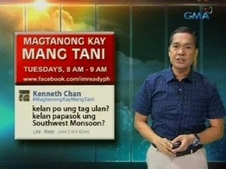 24 Oras: Malaking bahagi ng bansa, posibleng ulanin bukas