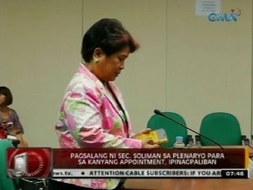 Sec. Soliman, nakaiwas sa panggigisa sa CA nang hindi dumating si Sen. Santiago