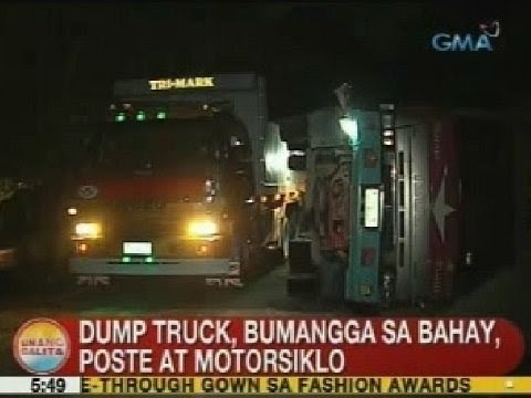 UB: Dump truck, bumangga sa bahay, poste at motorsiklo sa Taytay, Rizal