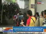 NTG: Operasyon ng MRT, balik-normal na matapos magka-aberya noong Martes