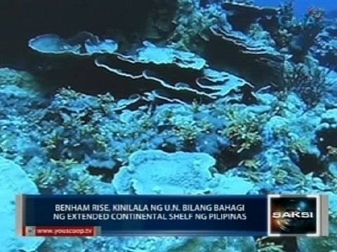Benham Rise na kinilala ng U.N. bilang bahagi ng extended continental shelf ng Pilipinas