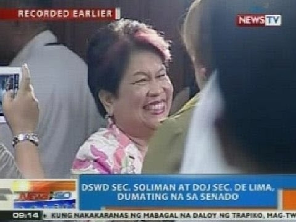 NTG: Soliman at De Lima, dumating na sa Senado para sa confirmation hearing