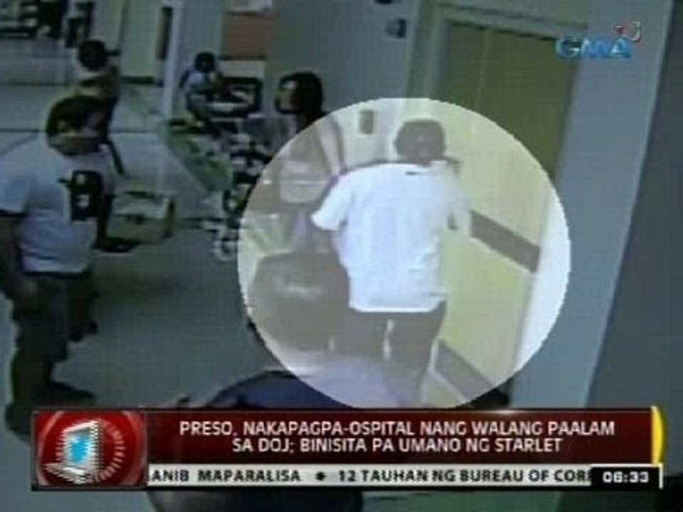 Preso, nakapagpa-ospital nang walang paalam sa DOJ; binisita pa umano ng starlet