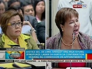 Justice Sec. de Lima, sinagot ang mga isyung ipinupukol laban sa kanya