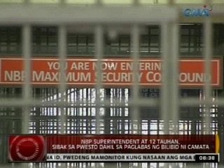NBP Superintendent at 12 tauhan, sibak sa pwesto dahil sa paglabas ng Bilibid ni Camata