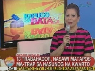 UB: Kapuso sa Batas: 13 trabahador, nasawi matapos ma-trap sa nasunog na kwarto