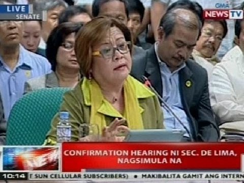 NTVL: Confirmation hearing ni Sec. Leila De Lima