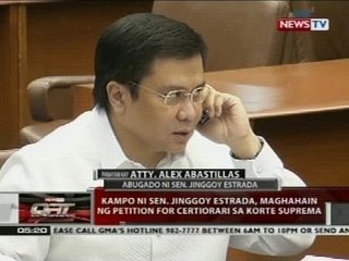 Kampo ni Sen. Jinggoy Estrada, maghahain ng petition for certiorari sa Korte Suprema