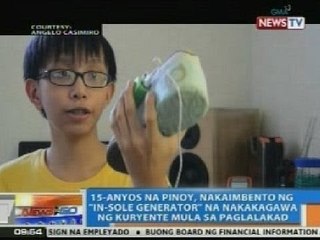 NTG: 15-anyos na Pinoy, nakaimbento ng 'in-sole generator' na nakakagawa ng kuryente