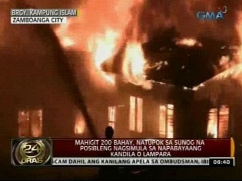 Mahigit 200 bahay, natupok sa sunog na posibleng nagsimula sa napabayaang kandila o lampara