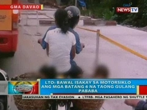 BP: 2 bata sa Davao City, inilagay sa basket na isinabit sa likuran ng umaandar na motorsiklo