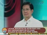 UB: Lacson: Noon pang 2003 ang pangungumisyon ng ilang senador sa pork barrel