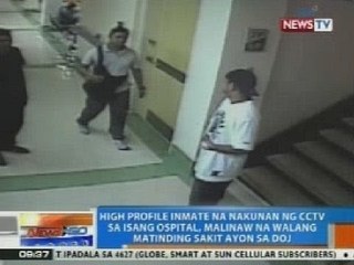 NTG: DOJ: Inmate na nakunan ng CCTV sa isang ospital, malinaw na walang matinding sakit