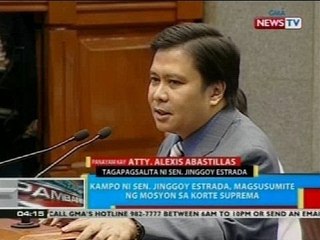 Atty. Abastillas: Sen. Jinggoy Estrada, kusang susuko kapag may warrant of arrest na
