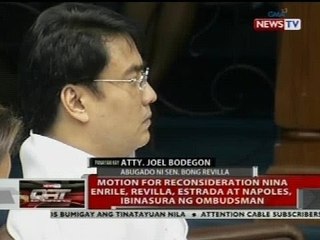 Motion for reconsideration nina Enrile, Revilla, Estrada at Napoles, ibinasura ng Ombudsman