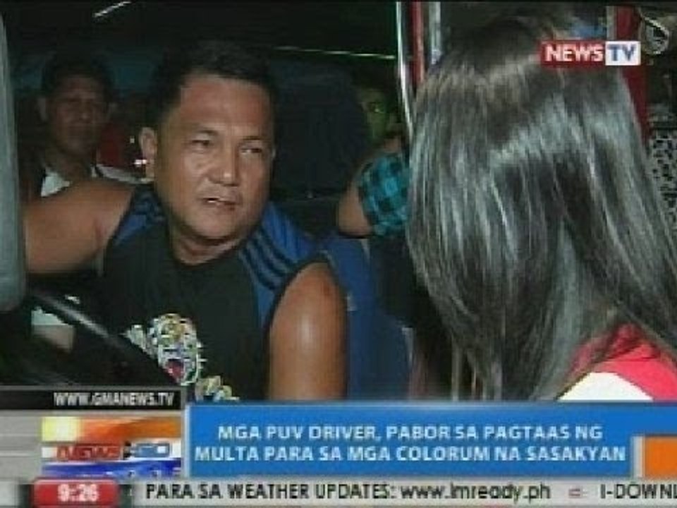 NTG: Ilang mga PUV driver, pabor sa pagtaas ng multa para sa mga colorum na sasakyan