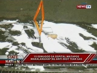 15 isinugod sa ospital matapos makalanghap ng anti-riot tear gas
