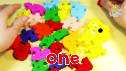 LION English Numbers Puzzle 12345678910 Teach Number Kids Learning Video Words Toddlers and Children