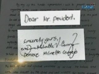24 Oras: Deniece Cornejo, sumulat kay PNoy para ipaliwanag ang birthday celebration niya sa CIDG