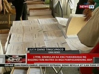 LTFRB, sinimulan na ang pamamahagi ng bagong fare matrix sa mga pampasaherong jeep