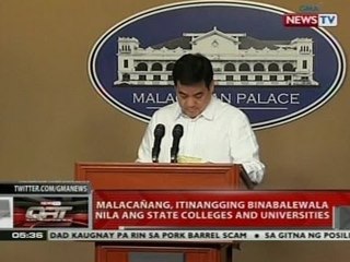 Malacañang, itinangging binabalewala nila ang state colleges and universities