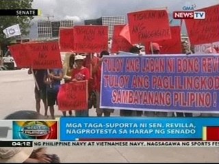 BP: Mga taga-suporta ni Sen. Revilla, nagprotesta sa harap ng senado
