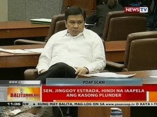 BT: Sen. Jinggoy Estrada, hindi na iaapela ang kasong plunder