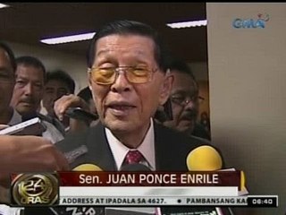 24 Oras: Sen. Enrile, nakapag-empake na bilang paghahanda sakaling arestuhin