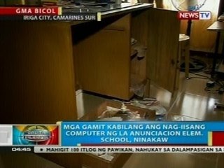 Mga gamit kabilang ang nag-iisang computer ng isang elementary school sa CamSur, ninakaw