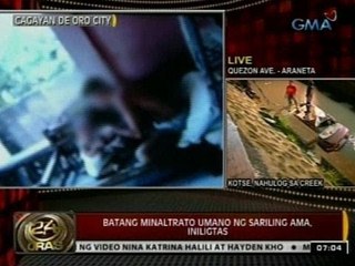 24 Oras: Batang minamaltrato umano ng sariling ama, iniligtas sa Cagayan de Oro City